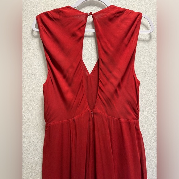 Reformation Sylvania Jumpsuit Romper Button Keyhole Pompeian Deep Red Size 10 - Picture 12 of 16